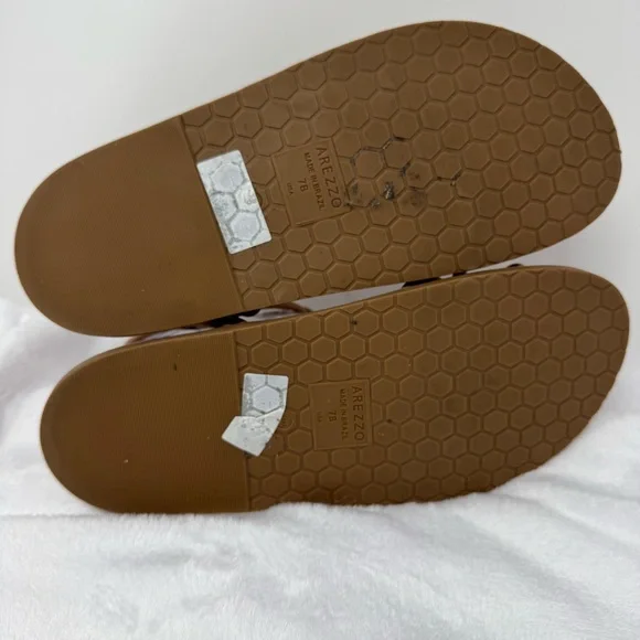 Arezzo Womens Camila Flatform Leather Ankle Strap Sandal in True Sand Size 7B - Picture 9 of 14